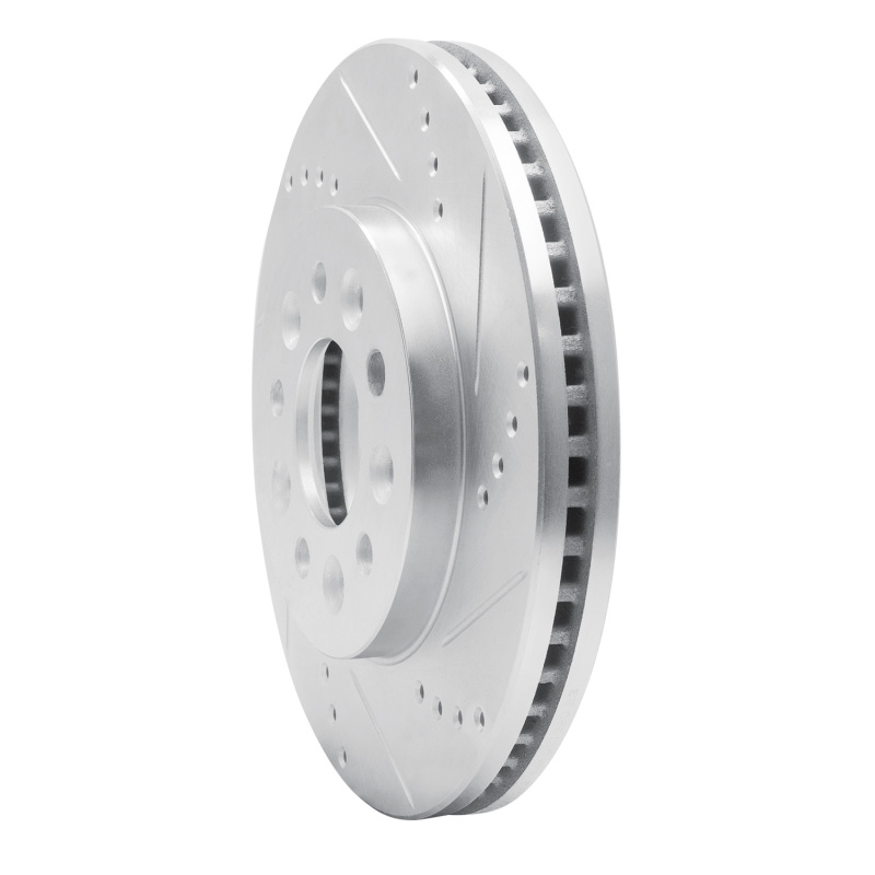 Ford Freestar Brake Rotor (1) - Front Right - R1 Concepts - Drilled & Slotted - Silver - `04-`07